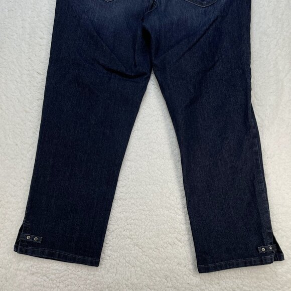 NYDJ Jeans Womens Sz 6 Blue Dark Wash Karen Capri High Rise Straight Leg - Picture 5 of 12